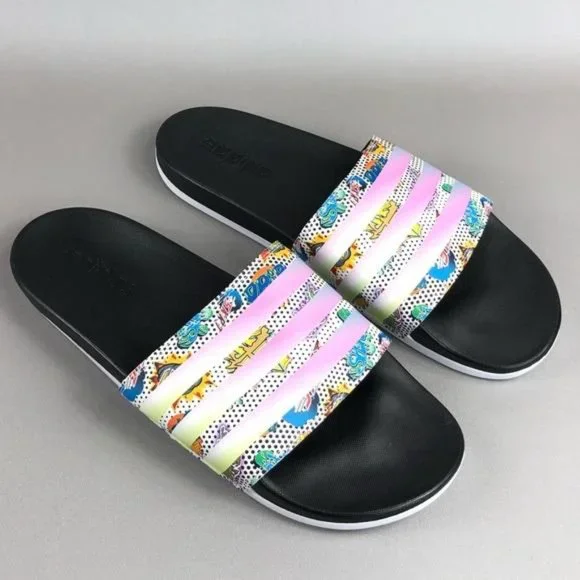 New Adidas Men's Adilette Comfort Slides Sandals - Picture 2 of 6